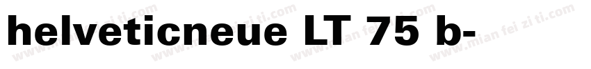 helveticneue LT 75 b字体转换